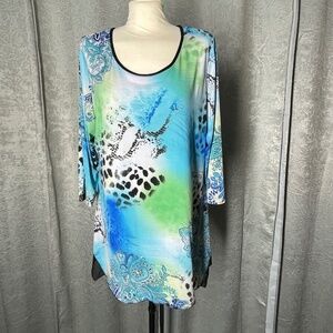 Women’s Multi-Color Nygard 1X Tunic Top